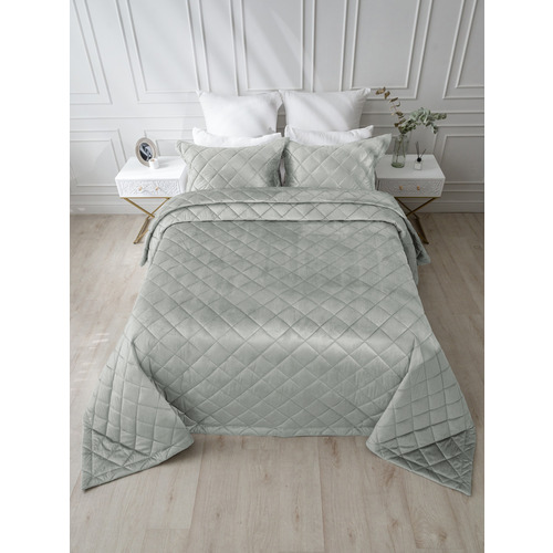 Покрывало VT велюр 260х240 + 2 нав 50х70 цвет HLR-5 фото 4