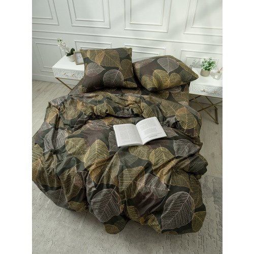 Постельное белье VT из полисатина DJL6076 2-х сп с евро простыней с наволочками 70/70 фото 1