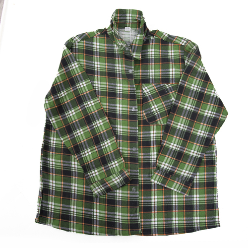 Рубашка мужская рукав длинный фланель набивная 56-58 Клетка Зеленая фото 1