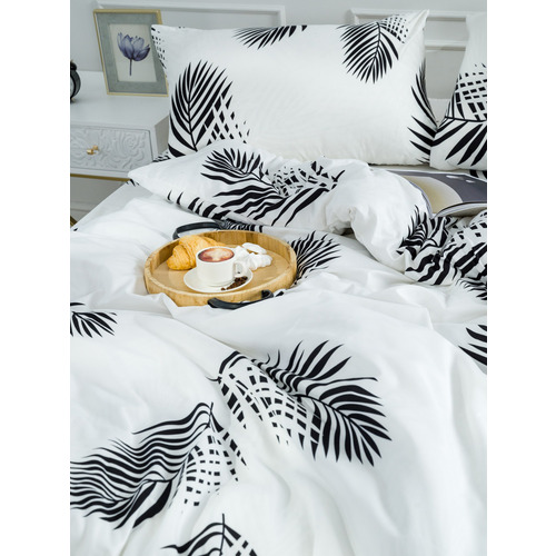 Постельное белье VT из полисатина JH411 2-х сп с евро простыней с наволочками 50/70 фото 13