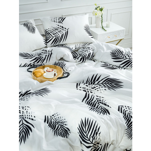 Постельное белье VT из полисатина JH411 2-х сп с евро простыней с наволочками 50/70 фото 7