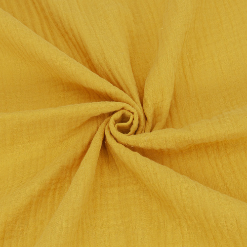 Ткань на отрез муслин гладкокрашеный 140 см цвет горчичный фото 1