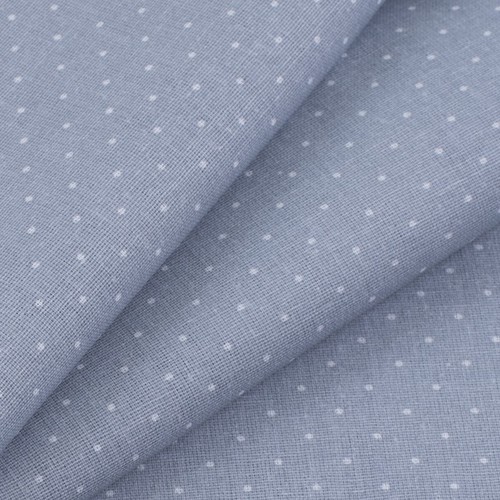 Ткань на отрез бязь плательная 150 см 8083/6 Горох цвет серый фото 3