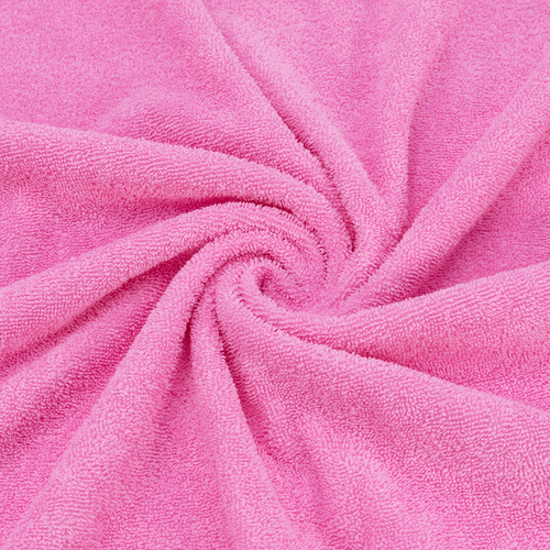 Ткань на отрез махровое полотно 150 см 390 гр/м2 цвет розовый фото 1