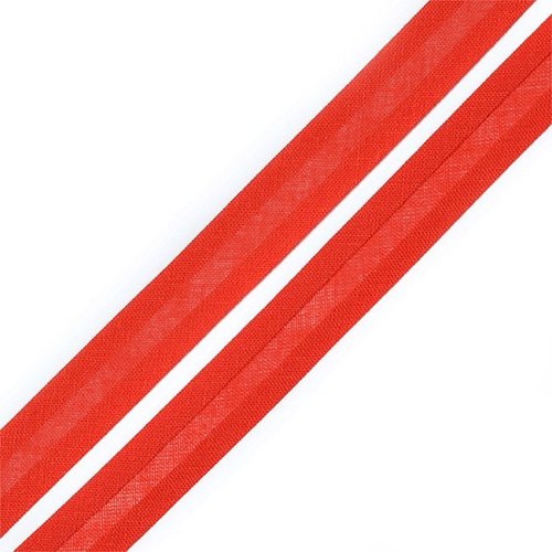 Косая бейка хлопок ширина 15 мм (132 м) цвет 7028 красно-оранжевый фото 1