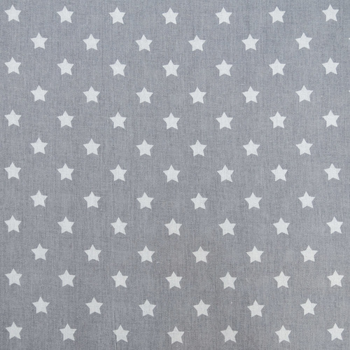 Ткань на отрез поплин 150 см 390/17 Звездочки цвет серый фото 3