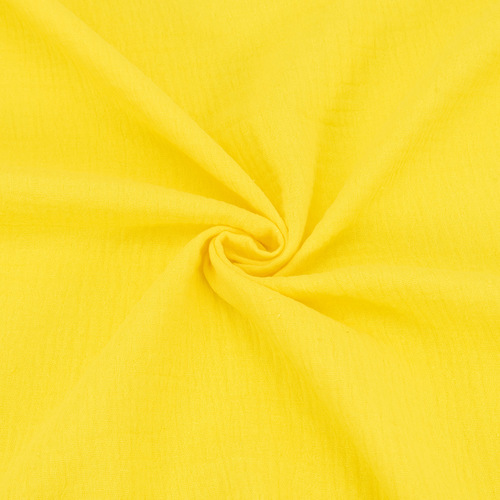 Ткань на отрез муслин гладкокрашеный 140 см цвет желтый фото 1