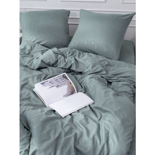 Постельное жаккард 17-4402 2-х сп с евро простыней с наволочками 70/70 фото 3