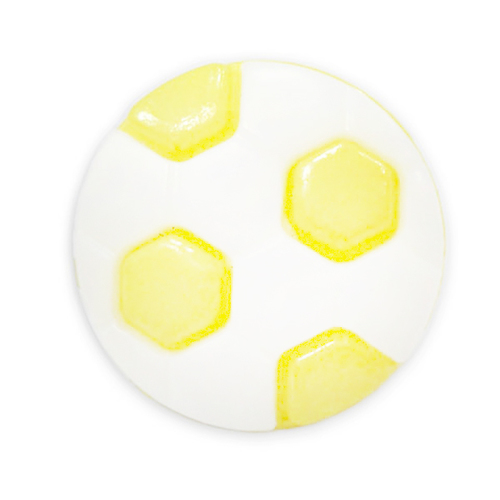Пуговица детская сборная Мяч 13 мм цвет св-желтый упаковка 24 шт фото 1