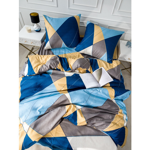 Постельное белье VT из полисатина 4256 2-х сп с евро простыней с наволочками 50/70 фото 1