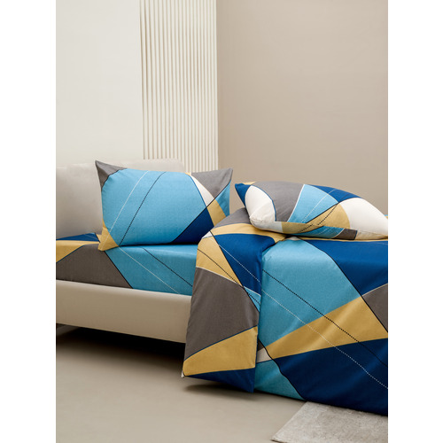 Постельное белье VT из полисатина 4256 2-х сп с евро простыней с наволочками 50/70 фото 4