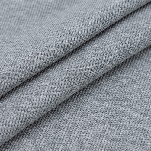 Ткань на отрез кашкорсе 3-х нитка с лайкрой цвет серый меланж 2 фото 3