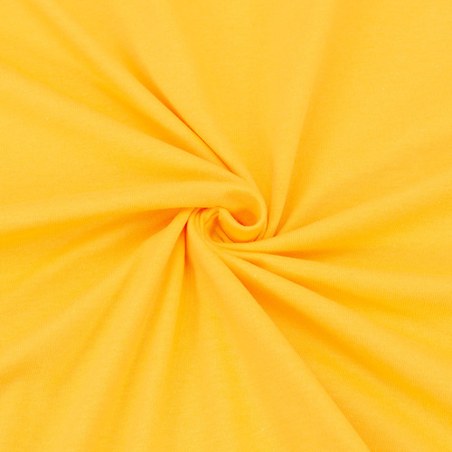 Ткань на отрез кулирка гладкокрашеная М-2029 цвет желтый фото 1