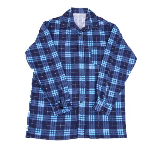 Рубашка мужская фланель клетка 44-46 цвет синий модель 3 фото 1