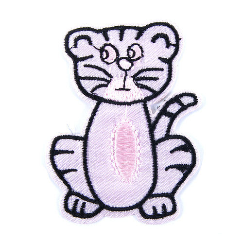 Аппликации термо 2342 (4,5х6,5) Тигр цвет розовый упаковка 5 шт фото 1