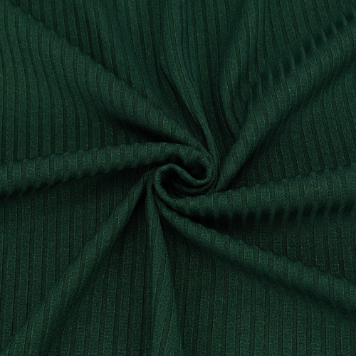 Ткань на отрез трикотаж лапша №1 цвет темно-зеленый фото 1