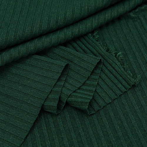 Ткань на отрез трикотаж лапша №1 цвет темно-зеленый фото 4