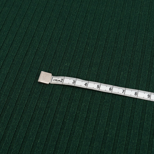 Ткань на отрез трикотаж лапша №1 цвет темно-зеленый фото 3
