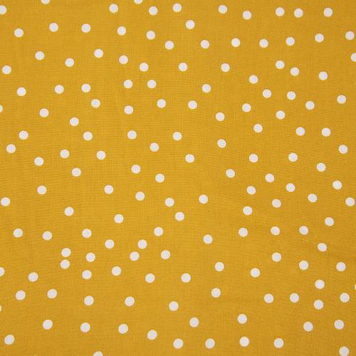 Ткань на отрез штапель 150 см 2445 Горох цвет желтый фото 5