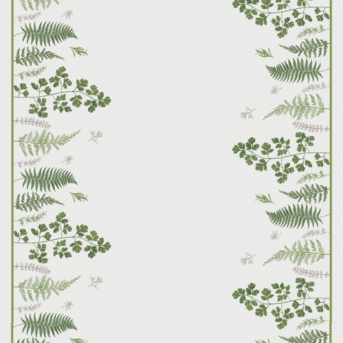 Ткань на отрез рогожка 150 см 2301/1 Ботаника (светлая скатерть) фото 2