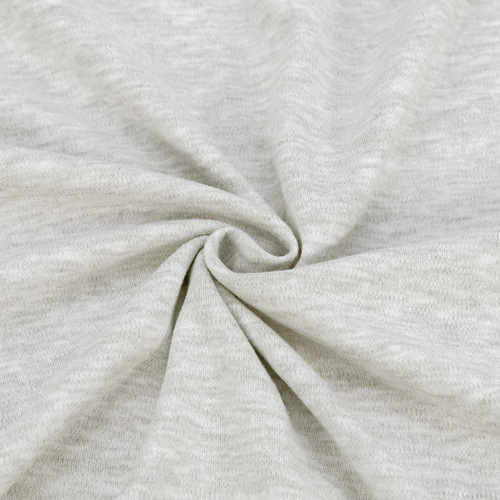Ткань на отрез интерлок цвет светло-серый меланж фото 1