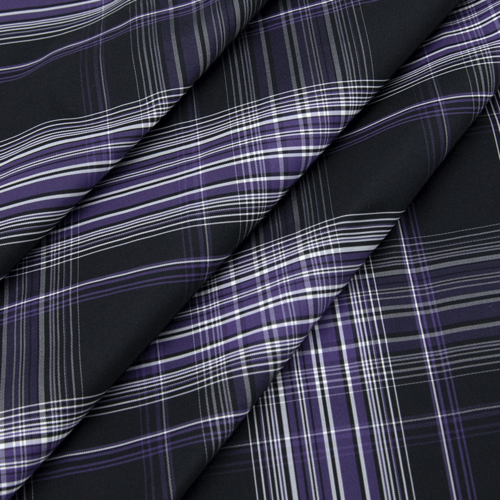 Ткань на отрез дюспо КТ0306 Клетка цвет фиолетовый фото 5