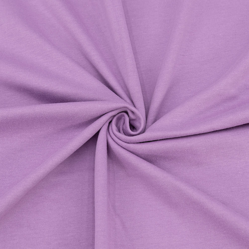 Ткань на отрез кулирка М-3057 цвет лиловый фото 1