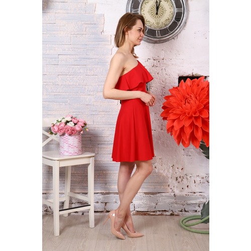 Платье Афина красное Д521 р 50 фото 2