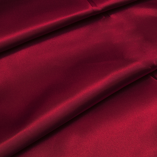 Ткань на отрез шелк искусственный 100% полиэстер 220 см цвет красный фото 1