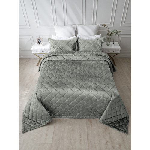 Покрывало VT велюр 260х240 + 2 нав 50х70 цвет 17-4013 фото 11