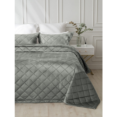 Покрывало VT велюр 260х240 + 2 нав 50х70 цвет 17-4013 фото 9