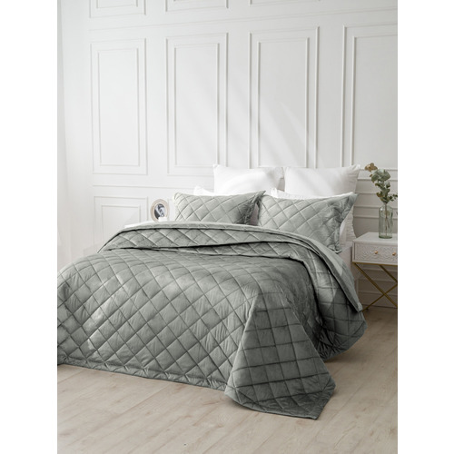 Покрывало VT велюр 260х240 + 2 нав 50х70 цвет 17-4013 фото 6