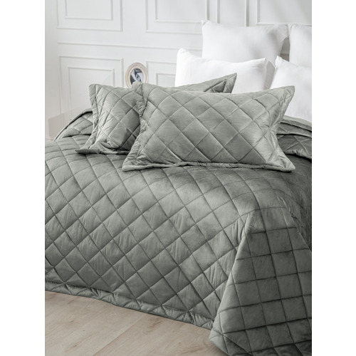 Покрывало VT велюр 260х240 + 2 нав 50х70 цвет 17-4013 фото 4