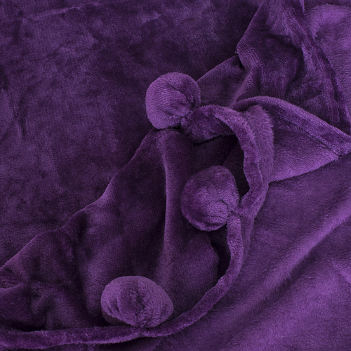 Покрывало бубон 200/220 цвет фиолетовый фото 2