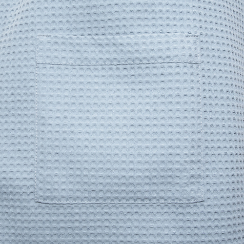 Вафельная накидка на резинке для бани и сауны Премиум женская 80 см цвет 952 серый фото 3