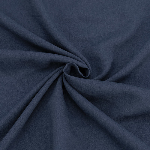 Ткань на отрез полиэстер с эффектом персика 220 см 18-3910 цвет темно-синий фото 1