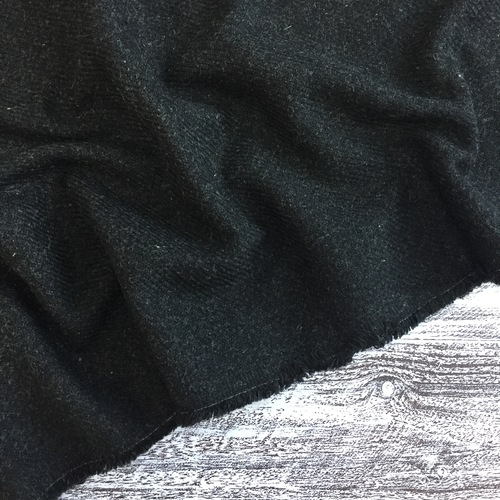 Ткань на отрез пальтовая цвет черный фото 3