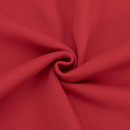 Ткань на отрез футер 3-х нитка компакт пенье начес цвет красный фото 1
