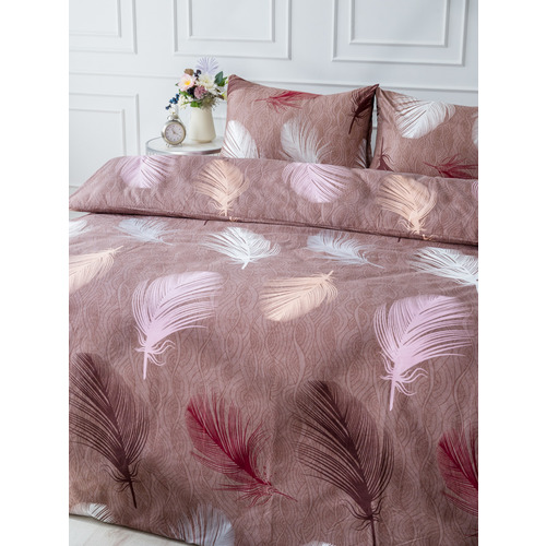 Постельное белье 4236 2-х сп с евро простыней с наволочками 50/70 фото 8