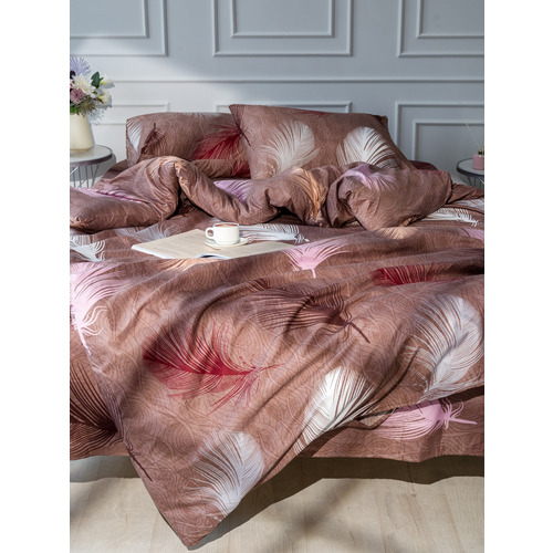 Постельное белье 4236 2-х сп с евро простыней с наволочками 50/70 фото 5