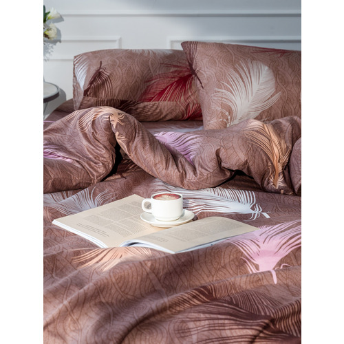 Постельное белье 4236 2-х сп с евро простыней с наволочками 50/70 фото 4