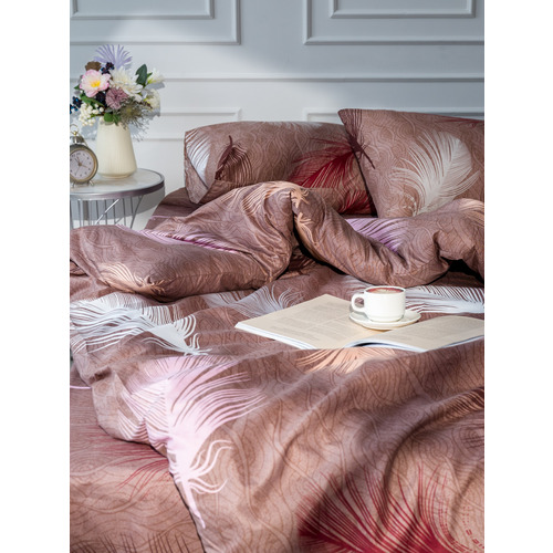 Постельное белье 4236 2-х сп с евро простыней с наволочками 50/70 фото 2