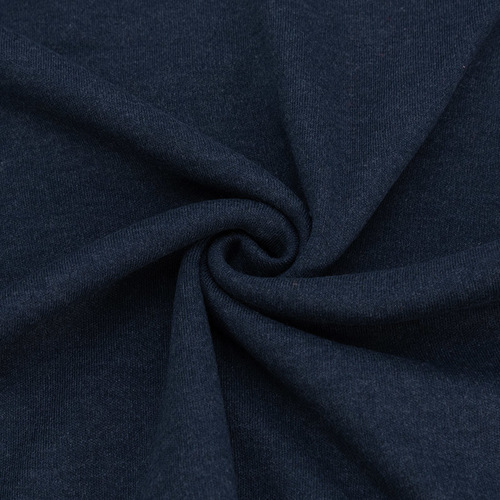 Ткань на отрез интерлок 11006 Меланж цвет темно-синий фото 1