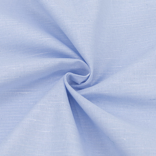 Ткань на отрез полулен 220 см 581 цвет голубой фото 1