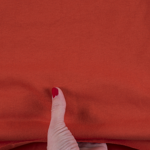 Ткань на отрез кулирка 4004 цвет оранжевый фото 3