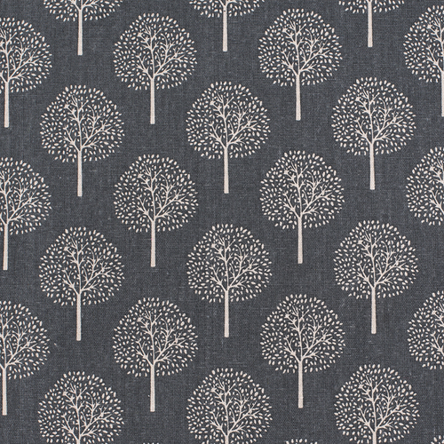 Ткань на отрез лен TBY-DJ-22 Деревья цвет серый фото 1