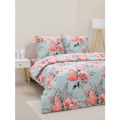 Постельное белье VT из полисатина 023-8 2-х сп с евро простыней с наволочками 70/70 фото 8