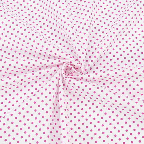 Ткань на отрез ситец 95 см 18848/2 Горох цвет розовый фото 1