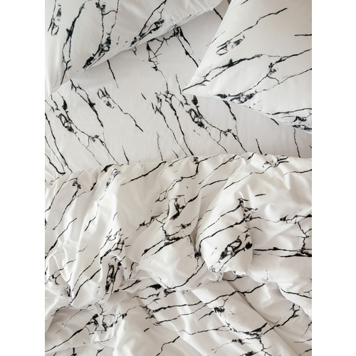 Постельное белье VT из полисатина 11979-01a 2-х сп с евро простыней с наволочками 50/70 фото 7