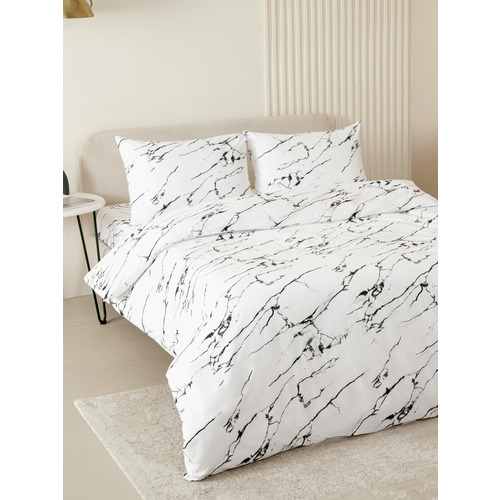 Постельное белье VT из полисатина 11979-01a 2-х сп с евро простыней с наволочками 50/70 фото 4